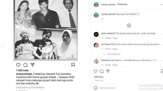 foto lawas Doddy Sudrajat [Instagram/@nyonya_gossip]