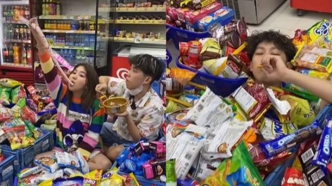 Viral Cowok Borong Jualan Satu Minimarket, Aksinya Sampai Ditonton 30 Juta Kali