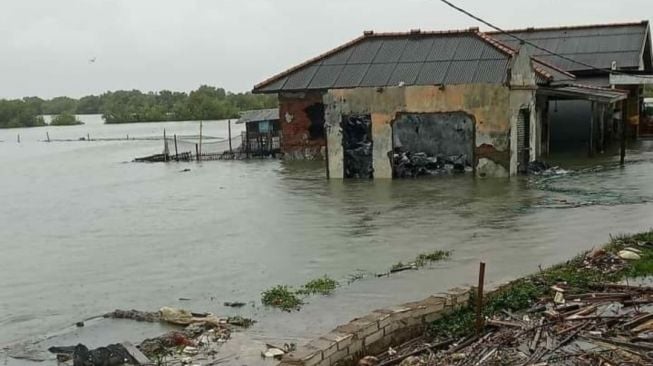 Banjir Rob Muara Gembong Kabupaten Bekasi.[Instagram]