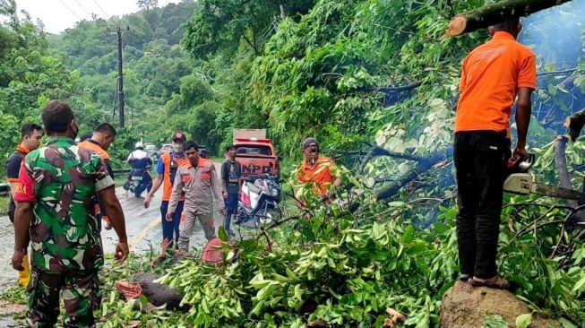 Hujan Sehari Semalam, Jalan Lintas Lahat – Pagaralam Longsor