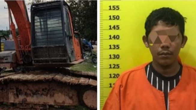 Pelaku dan Excavator Pengolahan Lahan PT Diamond Raya Timber Ditangkap