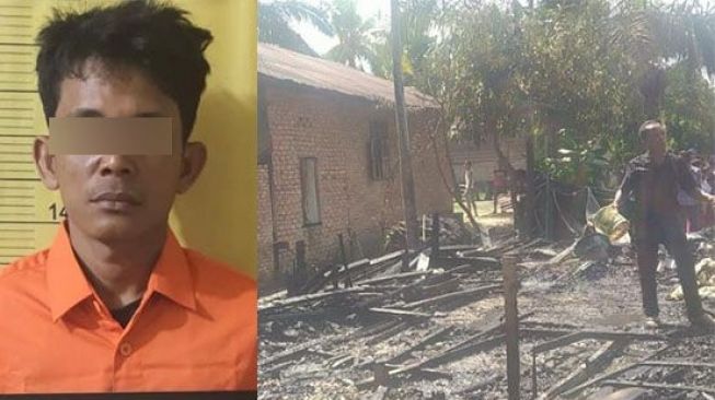 Kesal Tak Dapat Warisan, Seorang Pria di Riau Bakar Rumah Orangtua Sendiri