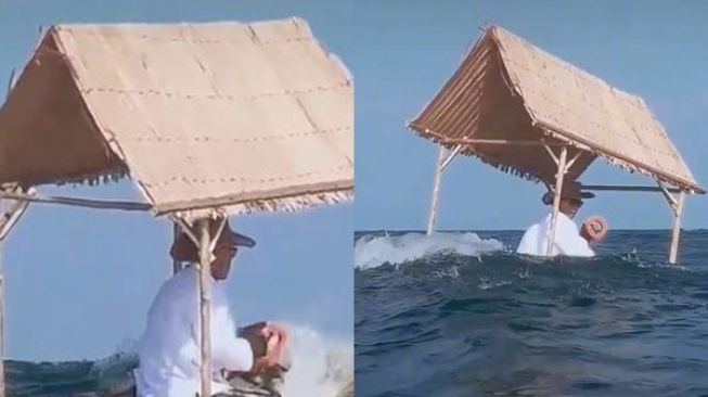 Bapak-bapak Sudah Pro Mancing di Laut, Model Kapalnya Ngeri-ngeri Sedap: Hormat Suhu