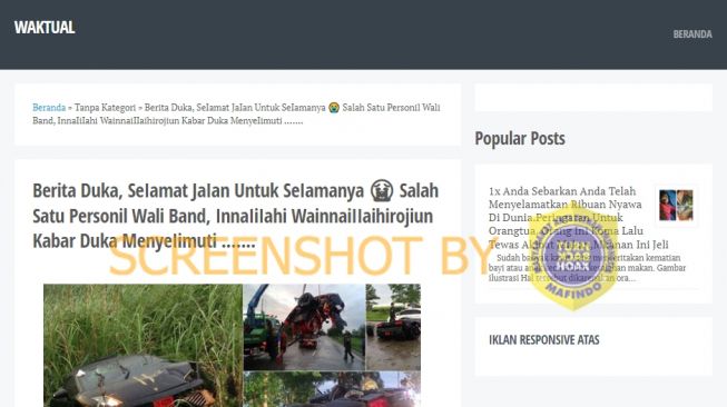 CEK FAKTA:  Kabar Duka Salah Satu Personel Wali Band Meninggal, Benarkah?