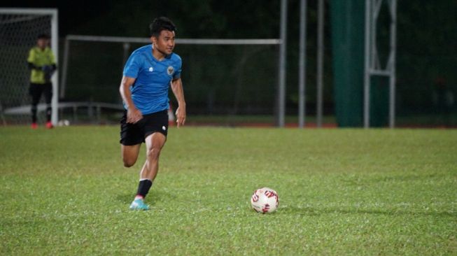 Asnawi Mangkualam Saat berlatih bersama Timnas Indonesia (dok. PSSI).