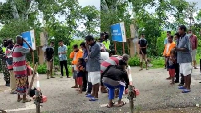 Momen Haru Saudara Kandung Beda Negara, Bertemu di Perbatasan Indonesia-Timor Leste (TikTok)