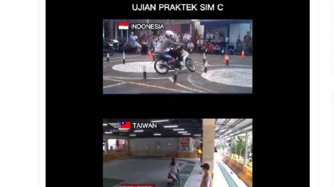 Warganet Indonesia Bandingkan Buat SIM C di Taiwan: Mana ada Lintasan Zig-zag?