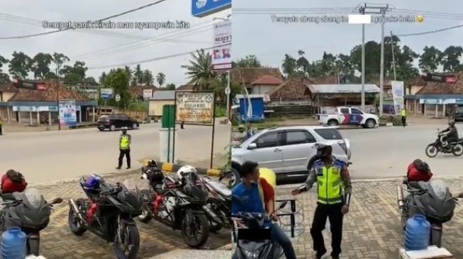 Tidak Pakai Helm, Pegawai Minimarket Ini Ditilang Polisi