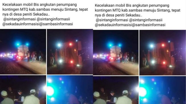 Heboh Bus Kafilah MTQ Sambas Kecelakaan, Wakil Bupati: Itu Hoaks