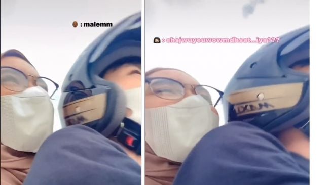 Wanita cantik ini mengetes pendengaran pacar di atas motor dengan ajak ngobrol (TikTok)