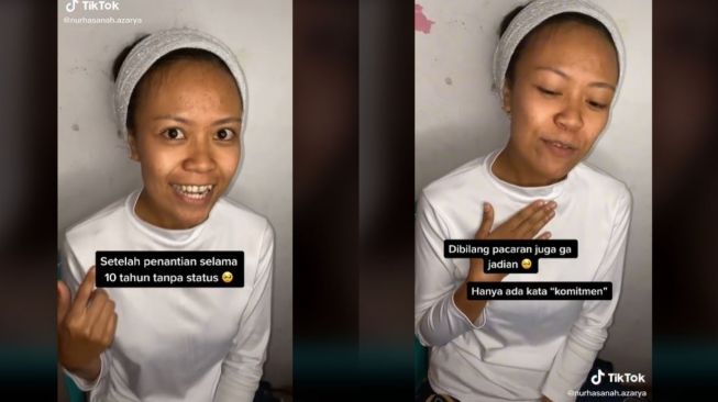 10 Tahun Hubungan Tanpa Status, Wanita Ini Akhirnya Menikah (tiktok.com/@nurhasanah.azarya)