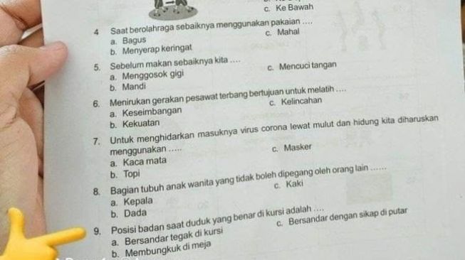 Viral Soal Ujian SD Kelas 1 Pasuruan Dianggap Tak Pantas