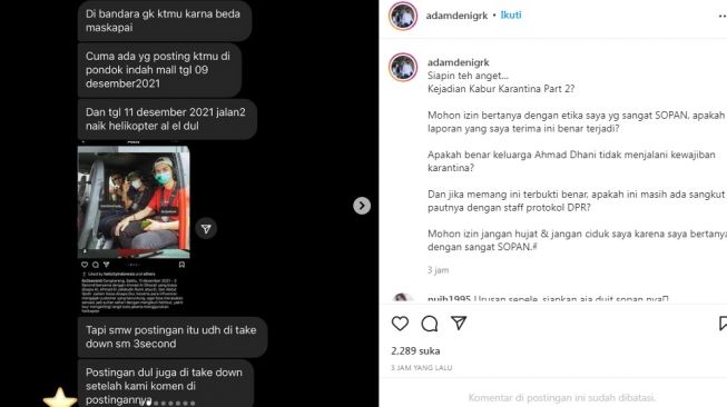 Unggahan Adam Deni [Instagram/@adamdenigrk]
