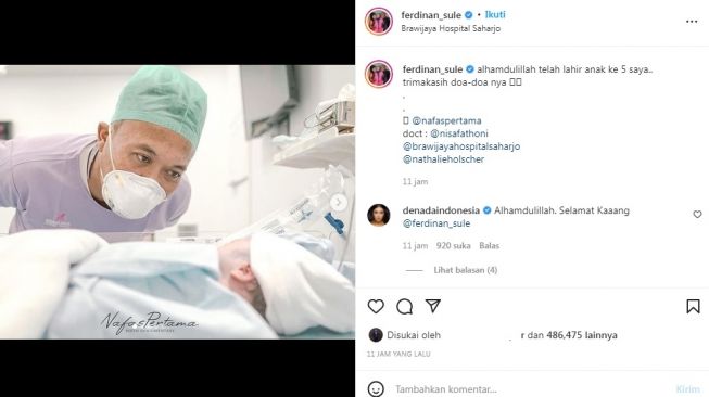 Unggahan Sule [Instagram/@ferdinan_sule]
