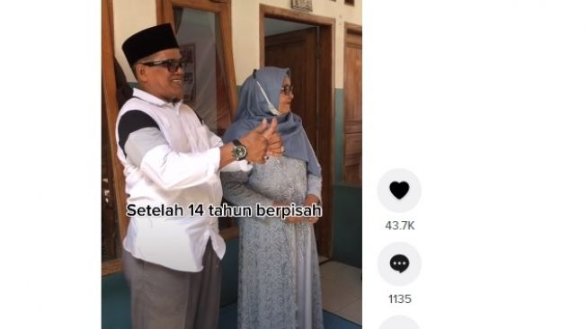 14 Tahun Berpisah, Pasangan Ini Kembali Bersama. (TikTok)