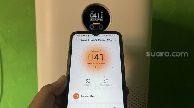 Aplikasi air purifier Mi Home [Suara.com/Dicky Prastya].