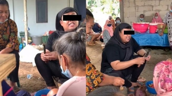 Viral MUA Ikut Rewang Bareng Emak-emak, Ekspresi Menjiwainya Jadi Sorotan Publik