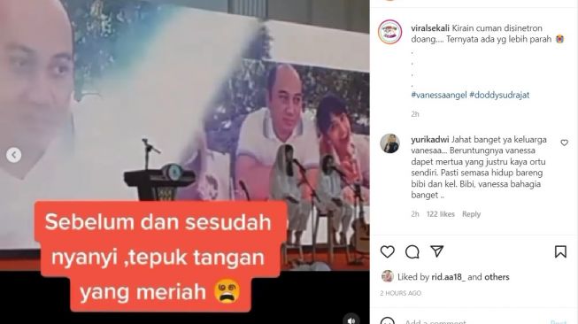 Media sosial dikagetkan dengan rekaman video Vanessa Angel dengan mantan kekasihnya. Warganet pun mengujat ayah almarhum Doddy Sudrajat. [Instagram]