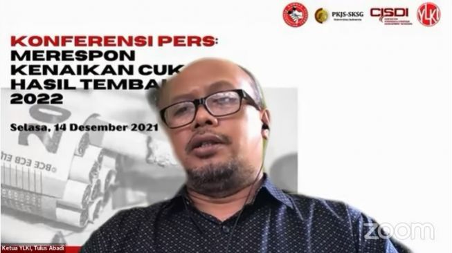 Ketua Harian YLKI, Tulus Abadi (Youtube/Komnas Pengendalian Tembakau)