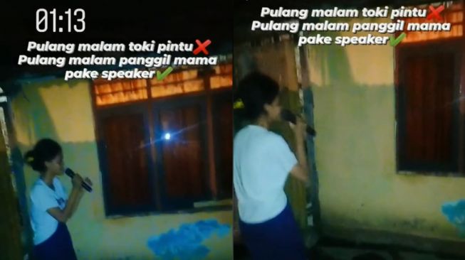 Cewek Pulang Larut Malam, Minta Ibu Bukakan Pintu Pakai Pengeras Suara