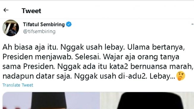 Cuitan Tifatul Sembiring (Twitter)