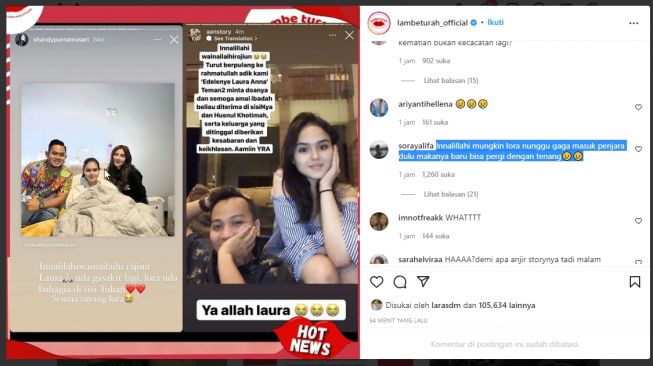 Laura Anna Meninggal Dunia, Warganet Ramai Merasa Kaget: Astaga Seriusan???