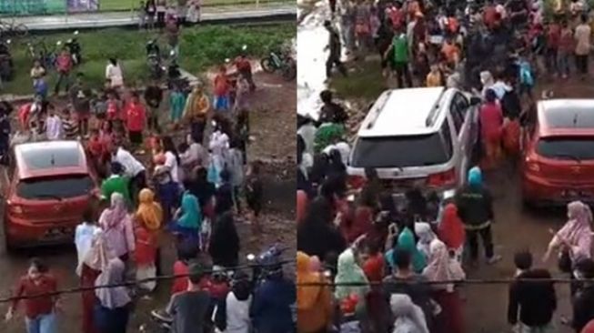 Viral Warga Ramai Berkerumun Dikira Ada Artis Mau Tanding di Lapangan, Ternyata Prank