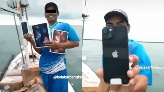 Viral Nelayan Kejatuhan Rezeki Nomplok, Nemu iPhone sampai iPad di Laut Lepas
