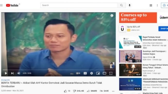 Fakta soal kantor Demokrat jadi sasaran demo buruh. (Youtube/RODA POLITIK)