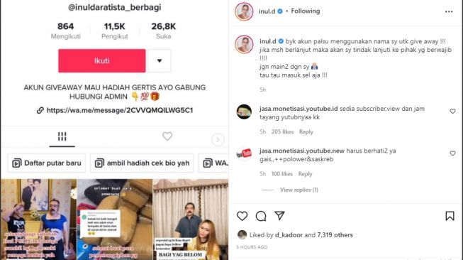 Inul Daratista peringatkan oknum yang catut namanya buat give away [Instagram/@inul.d]