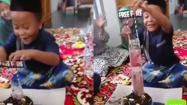 Viral Bocil Ultah Dapat Kue 'Free Fire', Isinya Uang Disorot: Auto Top Up