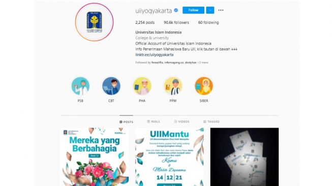 Unggahan IG UII Yogyakarta (instagram)