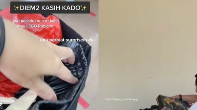 Cewek Diam-Diam Kasih Kejutan Pacar, Reaksi Pacar Pas Buka Kado Sukses Bikin Publik Iri