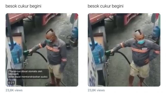 Beredar rekaman video seorang pria dengan rambut anti mainstream.