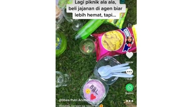 Aktivitas piknik berakhir jualan jajanan (tiktok)