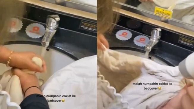 Niat Foto Ala Staycation, Wanita Ini Malah Berakhir Panik Cuci Selimut Hotel di Wastafel (TikTok)