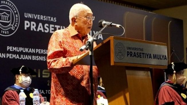 Sofyan Wanandi, Pembina Yayasan Prasetiya Mulya. (Foto: Dok. UPM)