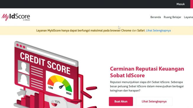 Website My IdScore [PEFINDO Biro Kredit IdScore]