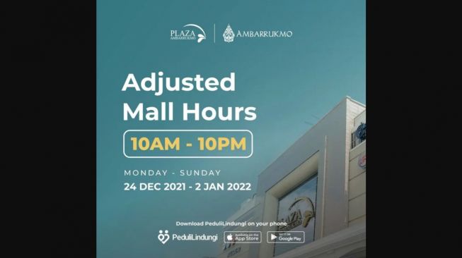 Ambarrukmo Plaza Perpanjang Jam Operasional Saat Natal dan Tahun Baru 2022