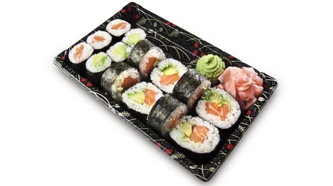 Ilustrasi sushi dengan wasabi (Pixabay/milivigerova)