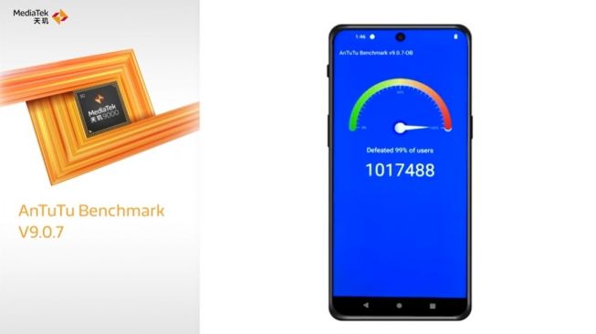 Hasil AnTuTu Dimensity 9000. [Weibo]