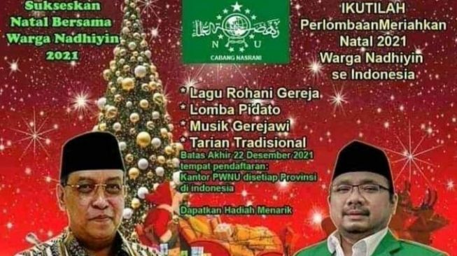 Viral! Poster Hoax NU Cabang Nasrani Gelar Acara Natal, Gus Nadir: Editan Jelek Banget