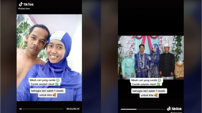 Viral Transformasi Wanita Glow Up setelah Menikah (tiktok.com/oben.hen)