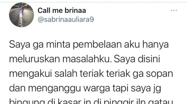 Kronologis sepasang kekasih berantem di pinggir jalan (Twitter/sabrinaauliara9)