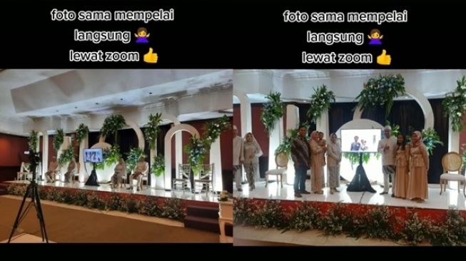 Viral Resepsi Pernikahan Virtual, Keluarga dan Kedua Mempelai Tinggal di Beda Negara (TikTok)