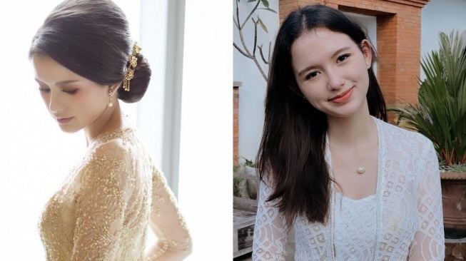 8 Pesona Sarah Menzel Pakai Kebaya, Curi Perhatian di Acara Aurel Hermansyah