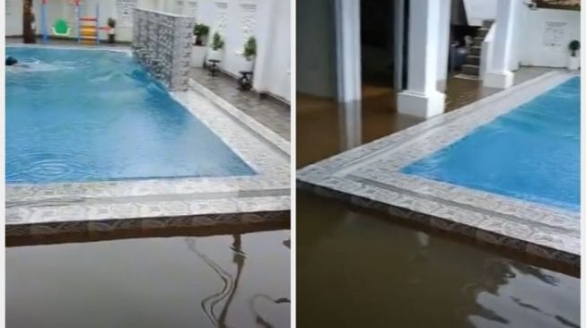 Rumah Mewah Banjir, Kolam Renang Jadi Sorotan, Warganet: Airnya Beda Kasta