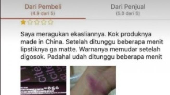 Pembeli Review Lipstik Kecewa Made In China, Penjual Murka: Tak Takut Dihisab?