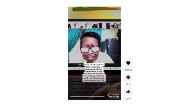 Kejutan dosen di kelas terakhir. [TikTok]