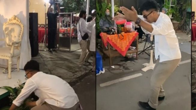 Viral Aksi Pria Kalem Goyang Hebohkan Hajatan: Diam Bak Corcoran, Bergerak untuk Jogetan